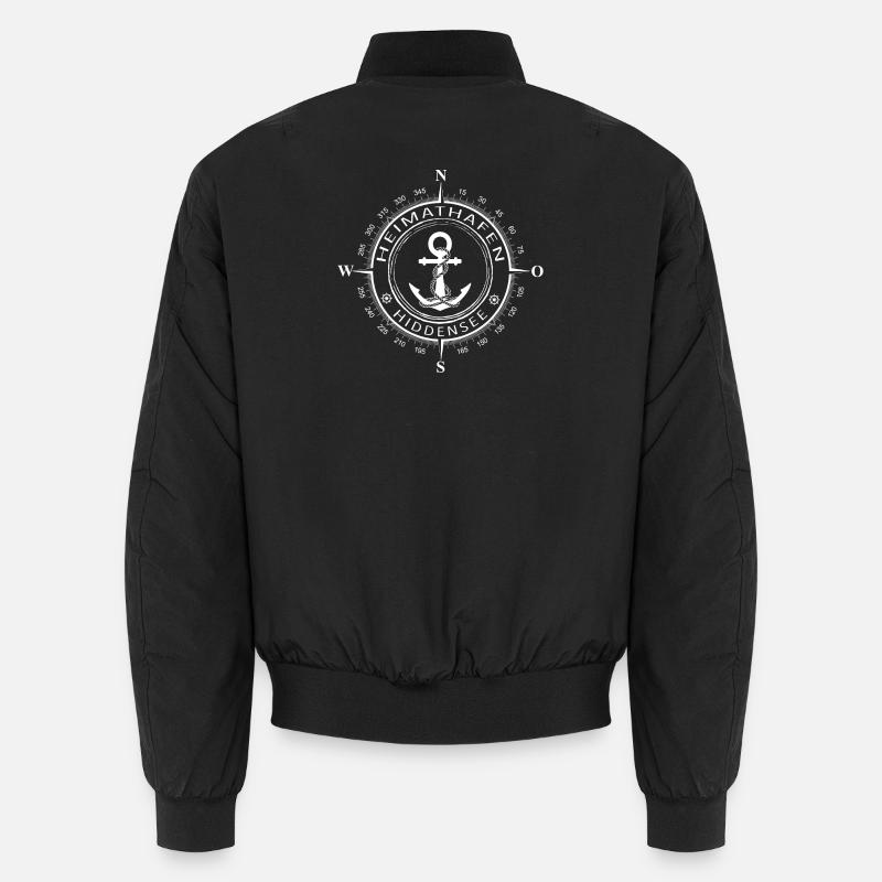 Heimathafen Hiddensee - Unisex Bomberjacke - Schwarz