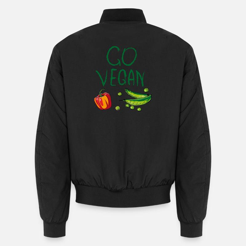Go Vegan, Chef - Unisex Bomber Jacket - black