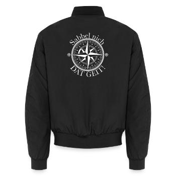 Sabbel nicht - Dat geit! - Unisex Bomberjacke - Schwarz - Hinten - AI Model Male 185 light (185cm)