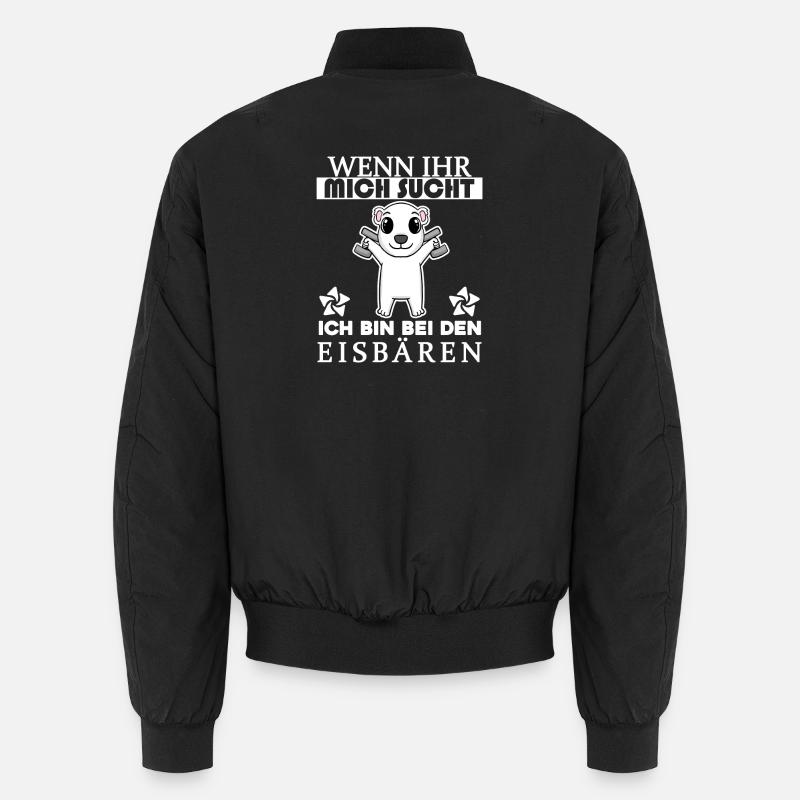 Eisbär Polarbär Bär Unisex Bomberjacke