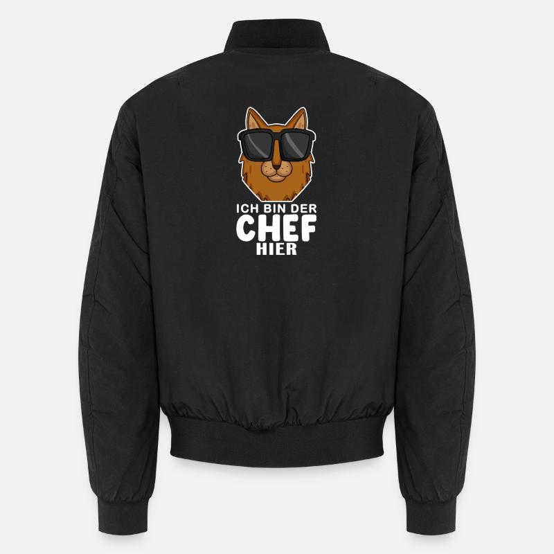 coole Katze - Somali Katze Spruch - Unisex Bomberjacke - Schwarz