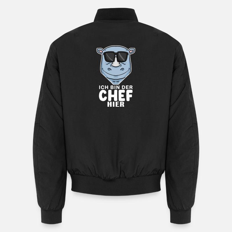 Cool Nashorn Chef Spruch Sonnenbrille Unisex Bomberjacke