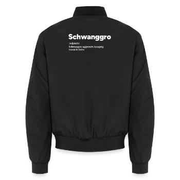 Schwangerschaft Schwanger Mutter Statement Baby - Unisex Bomberjacke - Schwarz - Hinten - AI Model Male 185 light (185cm)