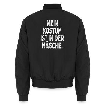 Kostüm Ist In Der Wäsche Köln Karneval Verkleidung - Unisex Bomberjacke - Schwarz - Hinten - AI Model Male 185 light (185cm)