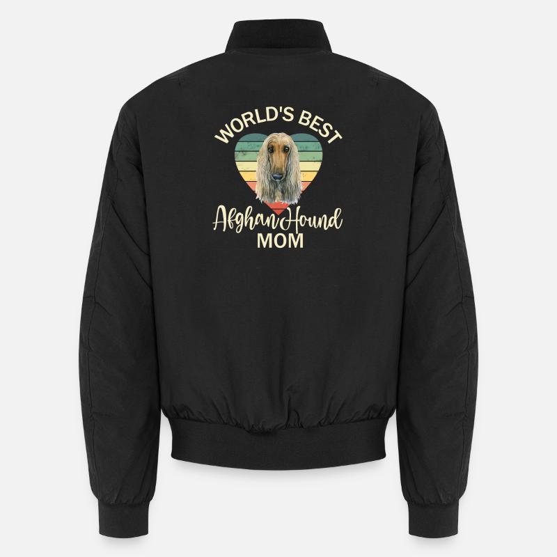 Afghan Greyhound Afghans - Unisex Bomber Jacket - black