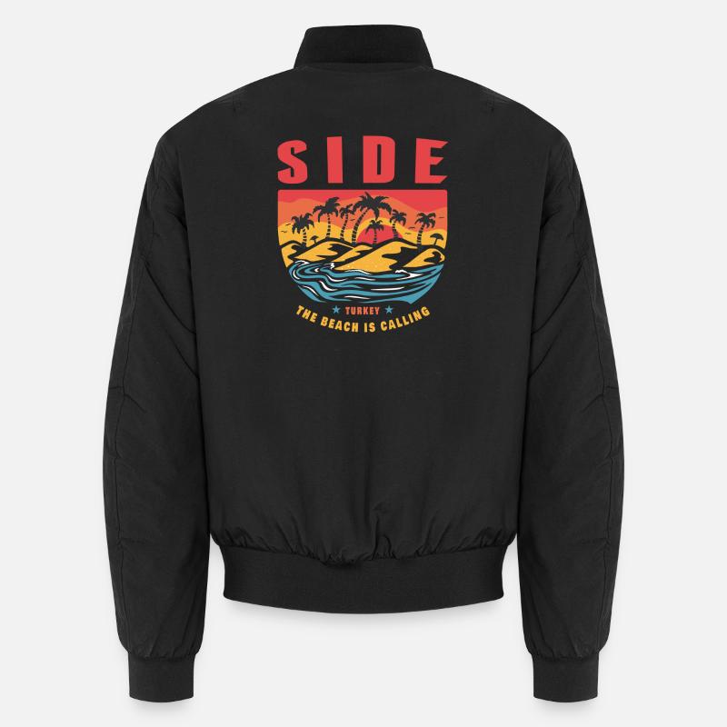 Motif de palmier Side Turkey Bomber unisexe