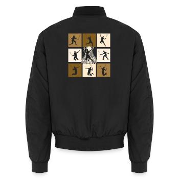 Badminton - Bomber unisexe - noir - Dos - AI Model Male 185 light (185cm)