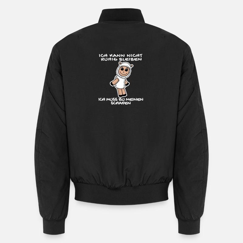 Schaf Schafe Spruch Sprüche Unisex Bomberjacke