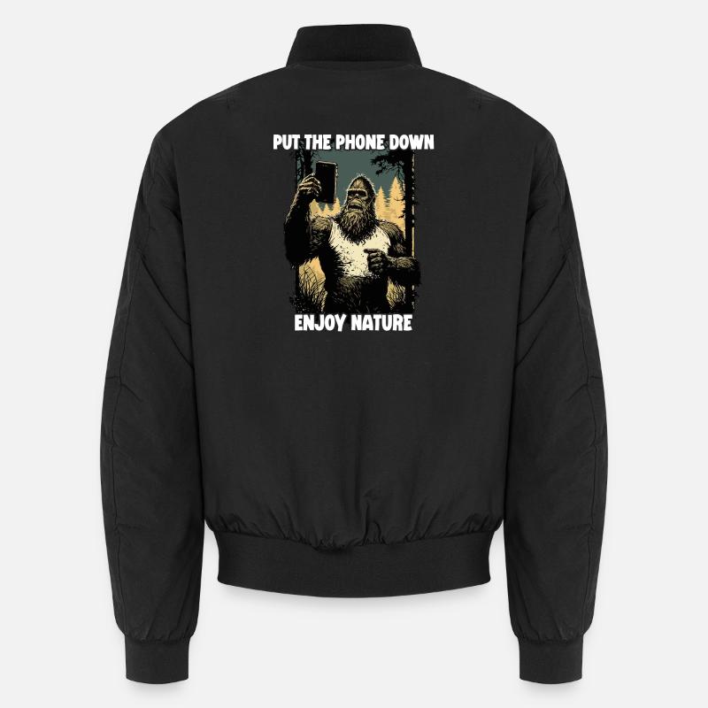 Put The Phone Down Enjoy Nature Unisex Bomber Jacket