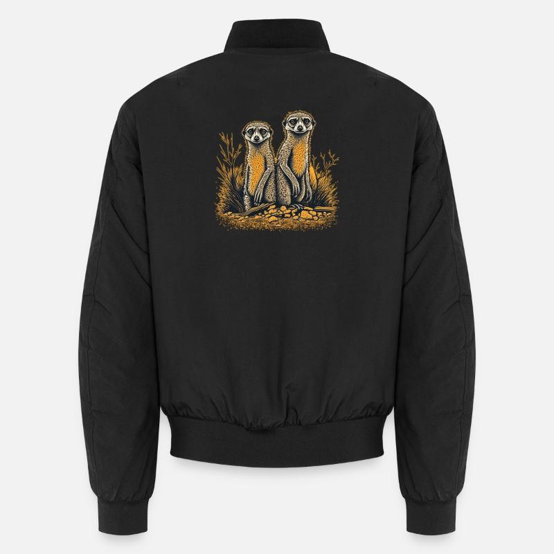 Zwei Erdmännchen Unisex Bomberjacke