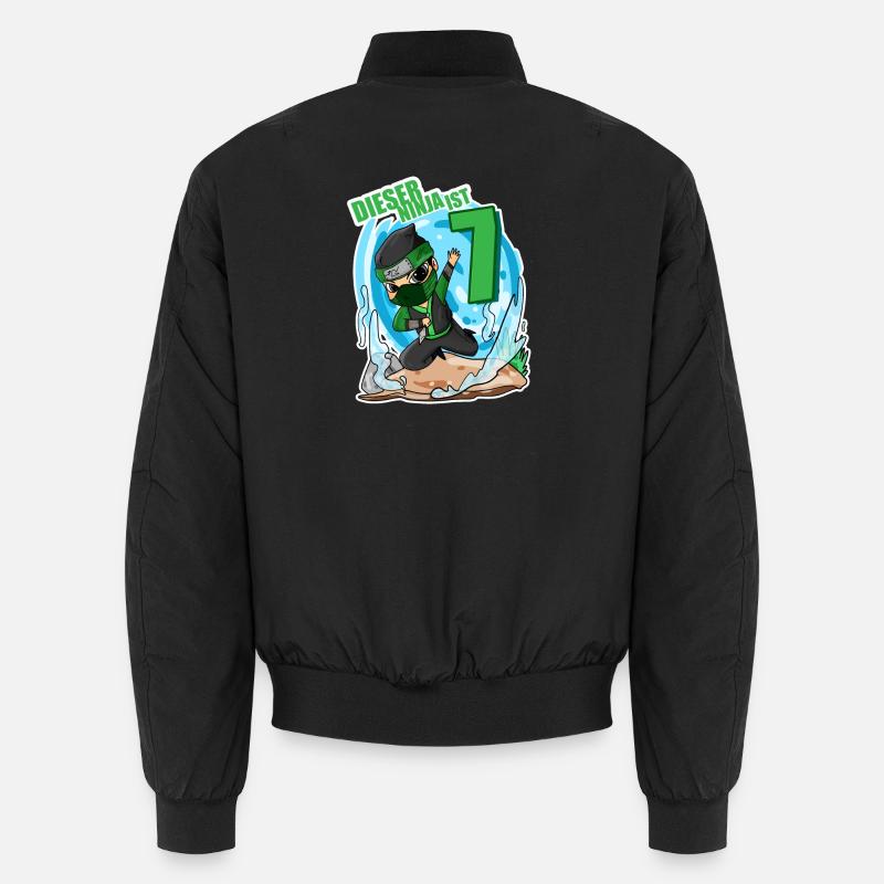 7. Geburtstag Junge Ninja Grün Unisex Bomberjacke