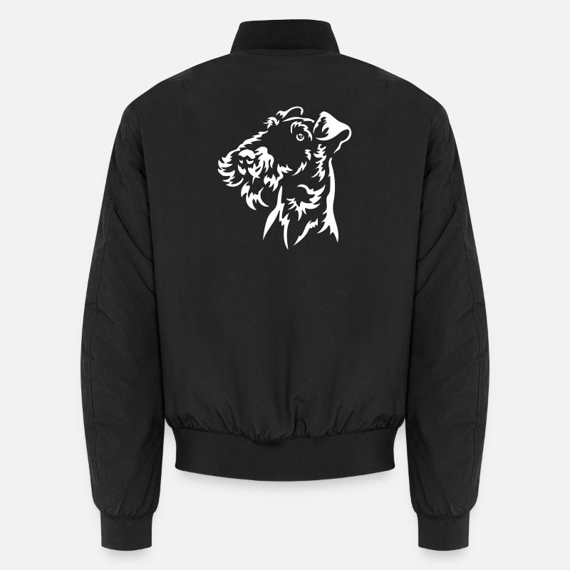 Foxterrier Kopf "Black Edition" - Unisex Bomberjacke - Schwarz