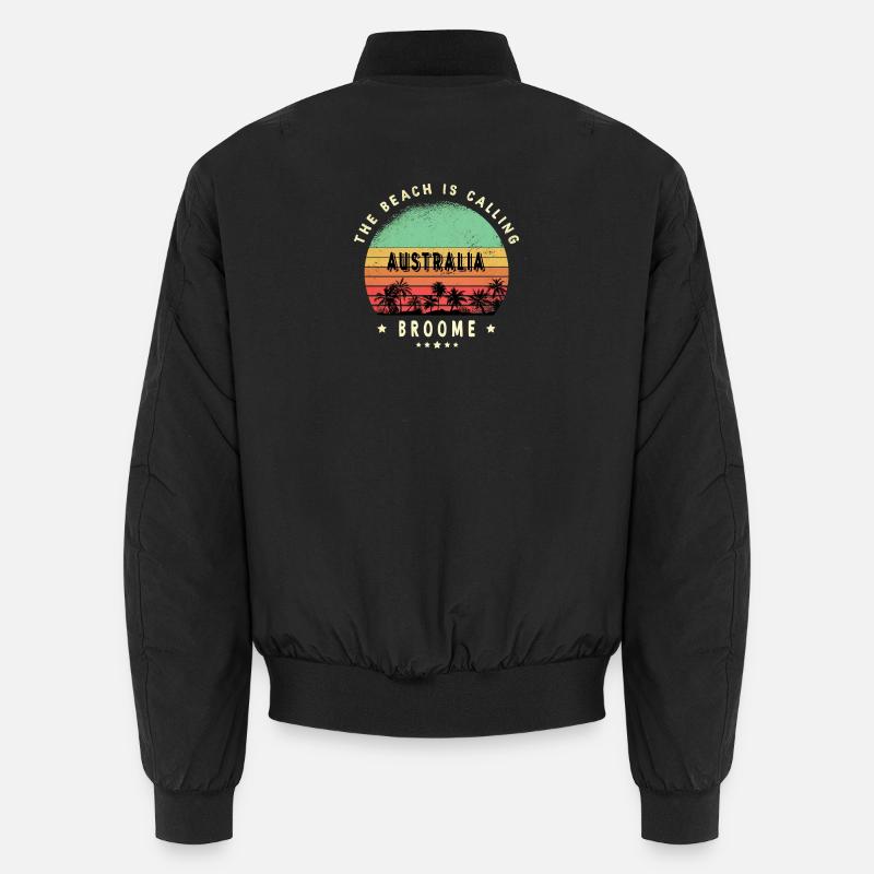 Broome Australia vintage beach design Unisex Bomber Jacket