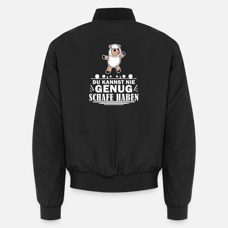 Schaf Schafe Spruch Sprüche Unisex Bomberjacke