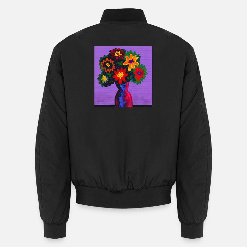 Blumenstrauß in der Vase Unisex Bomberjacke