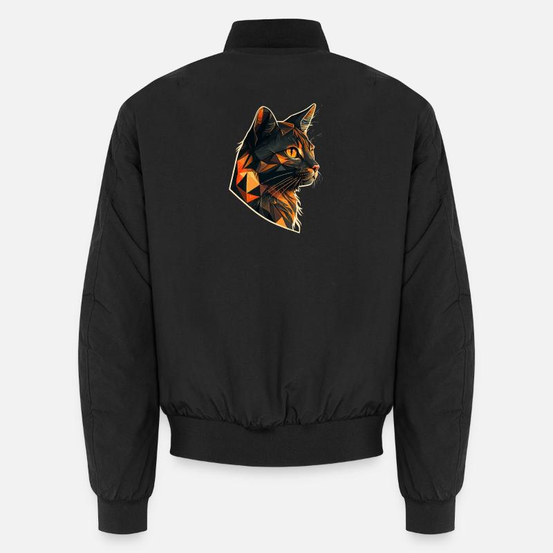 Stylized, Geometric cat Unisex Bomber Jacket