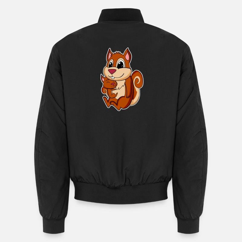Eichhörnchen Familie - Eichhörnchen mit Baby Unisex Bomberjacke