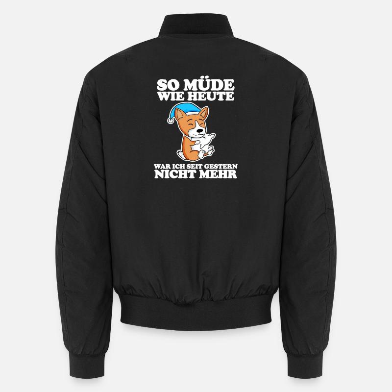 Müde Spruch lustig Schlafen Unisex Bomberjacke