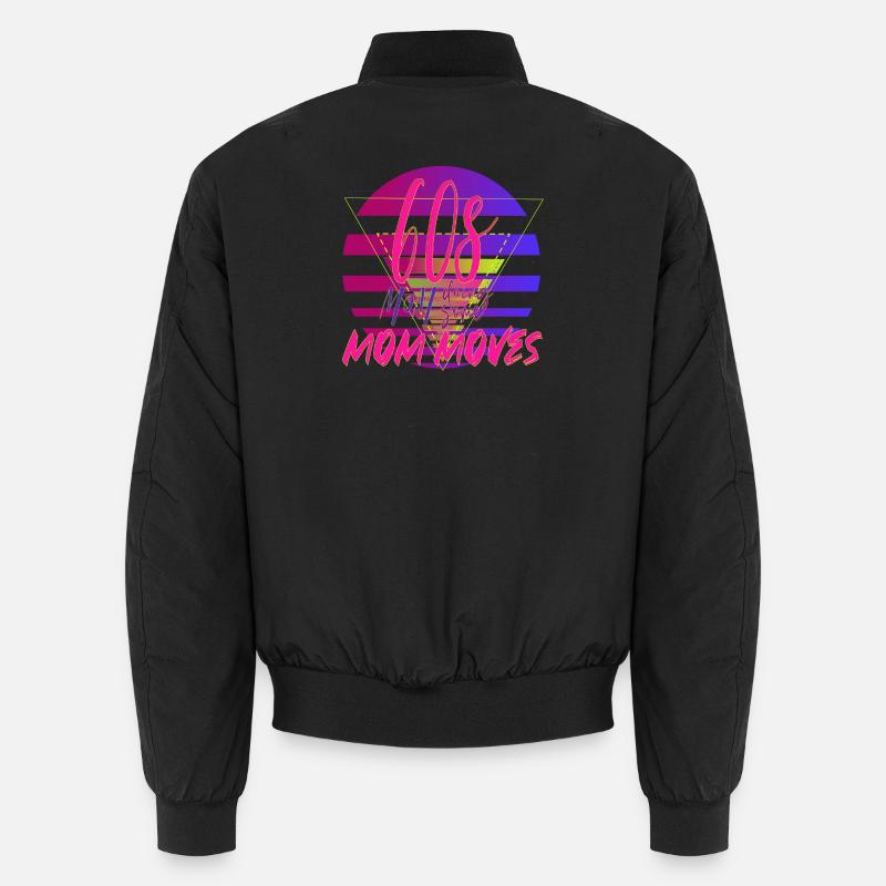 60s Mom Moves Retro Neon Design Unisex Bomber Jacket