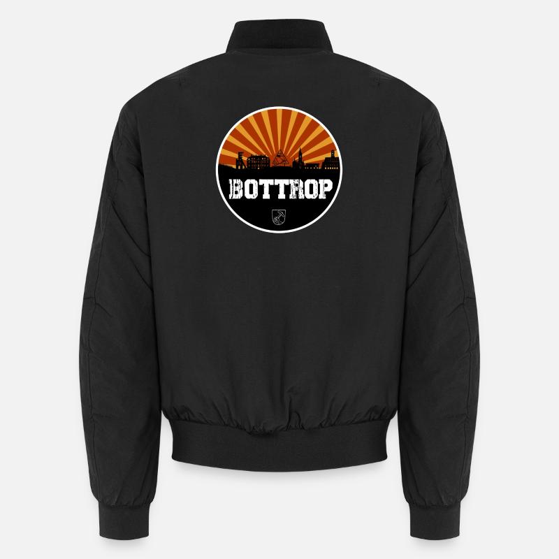 Bottrop Retro Skyline - Unisex Bomber Jacket - black