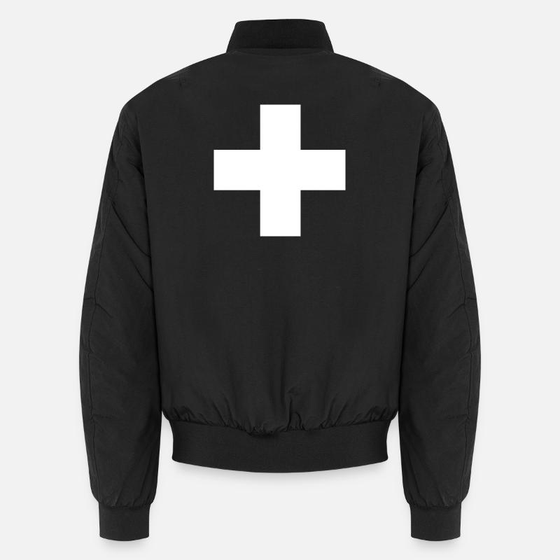 Schweizerkreuz - Unisex Bomberjacke - Schwarz