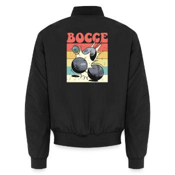 Bocce Spruch Bocce Ball mit Jack Bocci Game Bocce - Unisex Bomberjacke - Schwarz - Hinten - AI Model Male 185 light (185cm)