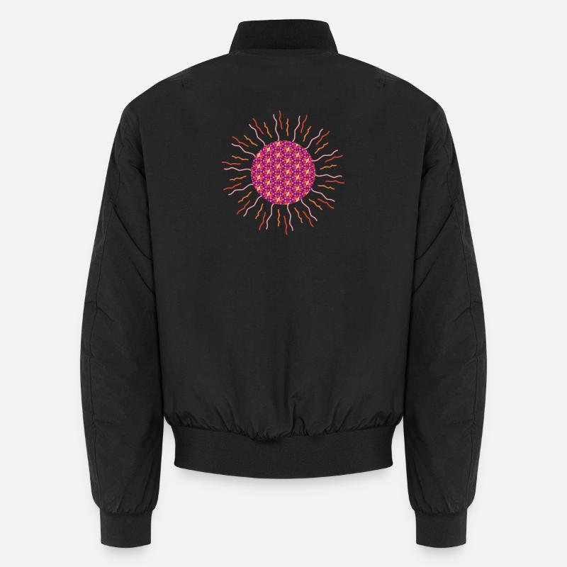 Sonnen-Mandala pink Unisex Bomberjacke
