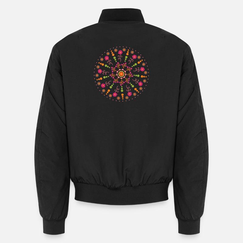 Mandala Frühling bunt Unisex Bomberjacke