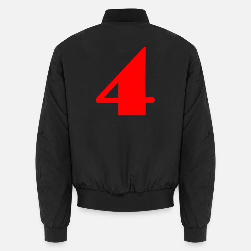 4.4 YEARS,4TH BIRTHDAY,4 YEARS ANNIVERSARY - Unisex Bomber Jacket - black