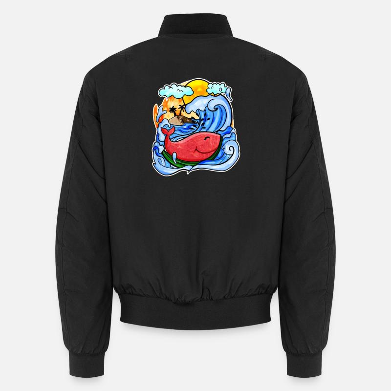 Watermelon Whale Unisex Bomber Jacket
