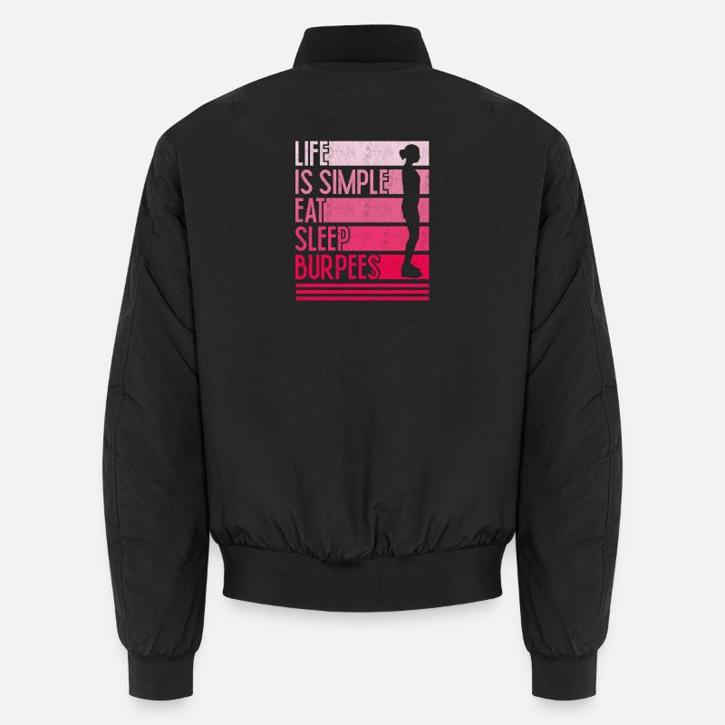 La vie est facile, design de burpees Bomber unisexe