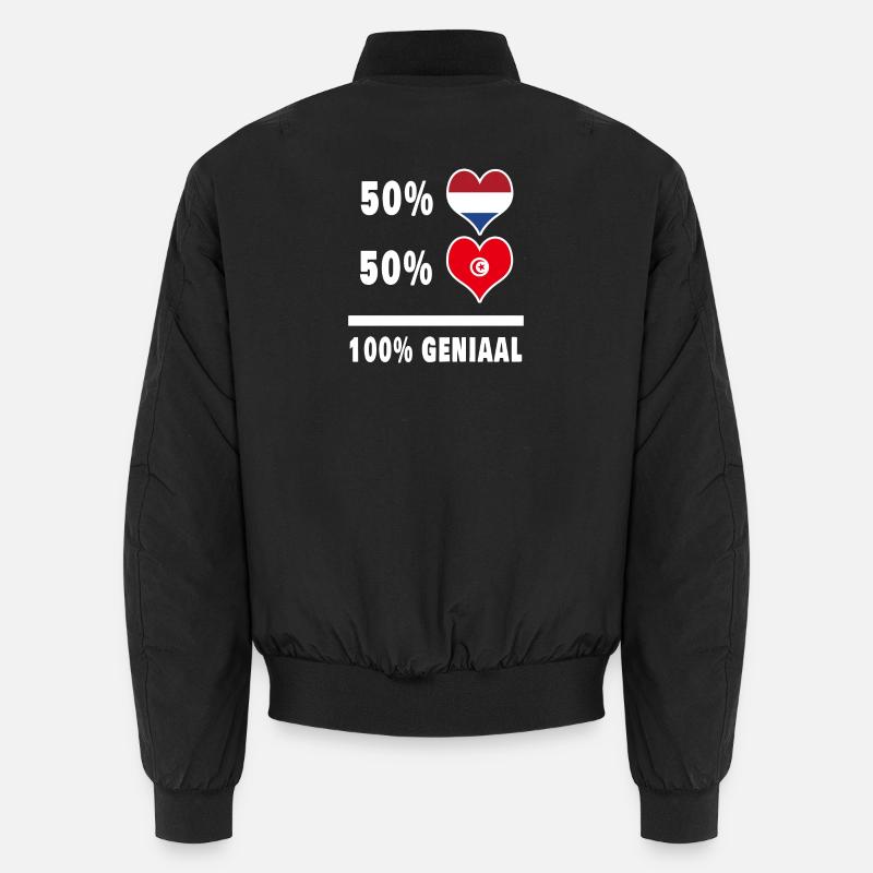 Tunisie et Pays-Bas 100% Genius flag Bomber unisexe