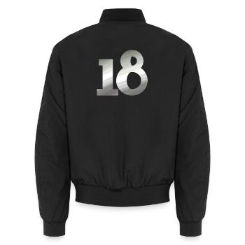 für männer, 18 metallischer farbverlauf - Unisex Bomberjacke - Schwarz - Hinten - AI Model Male 185 light (185cm)
