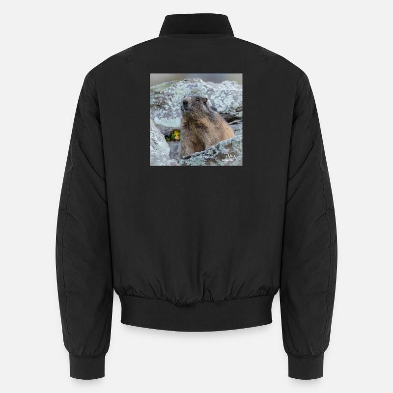 Murmeltier Porträt 6 - Alpen Deko und Geschenkidee Unisex Bomberjacke