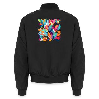 Flower Dance - Unisex Bomberjacke - Schwarz - Hinten - AI Model Male 185 light (185cm)