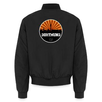 Dortmund Skyline Rétro - Bomber unisexe - noir - Dos - AI Model Male 185 light (185cm)