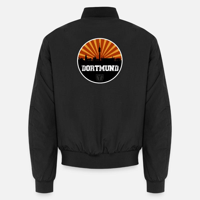 Dortmund Skyline Retro - Unisex Bomber Jacket - black