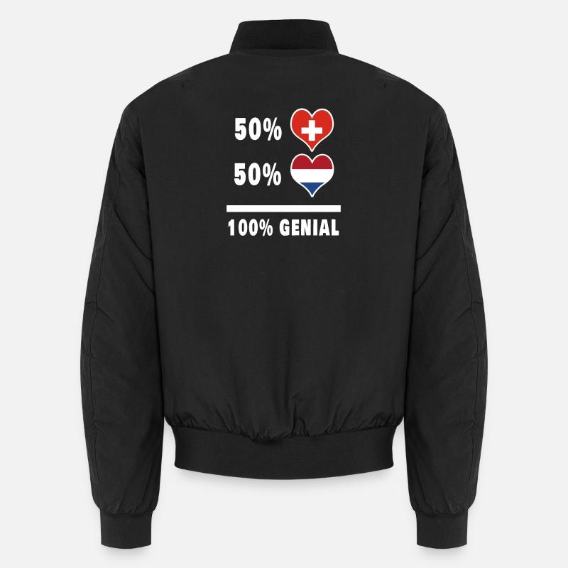Pays-Bas et Suisse 100% Drapeau Génial Bomber unisexe