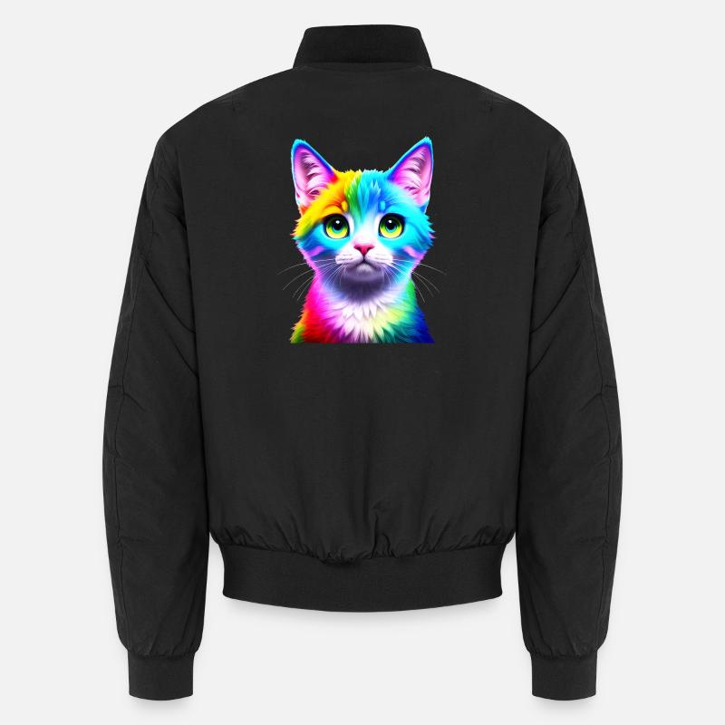 Chat arc-en-ciel Bomber unisexe