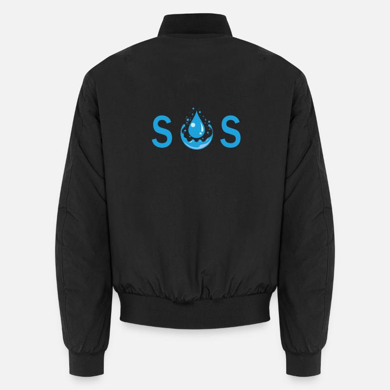 S.O.S - Unisex Bomber Jacket - black