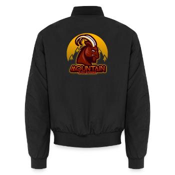 Chamois : la montagne c'est mon terrain de jeu - Bomber unisexe - noir - Dos - AI Model Male 185 light (185cm)
