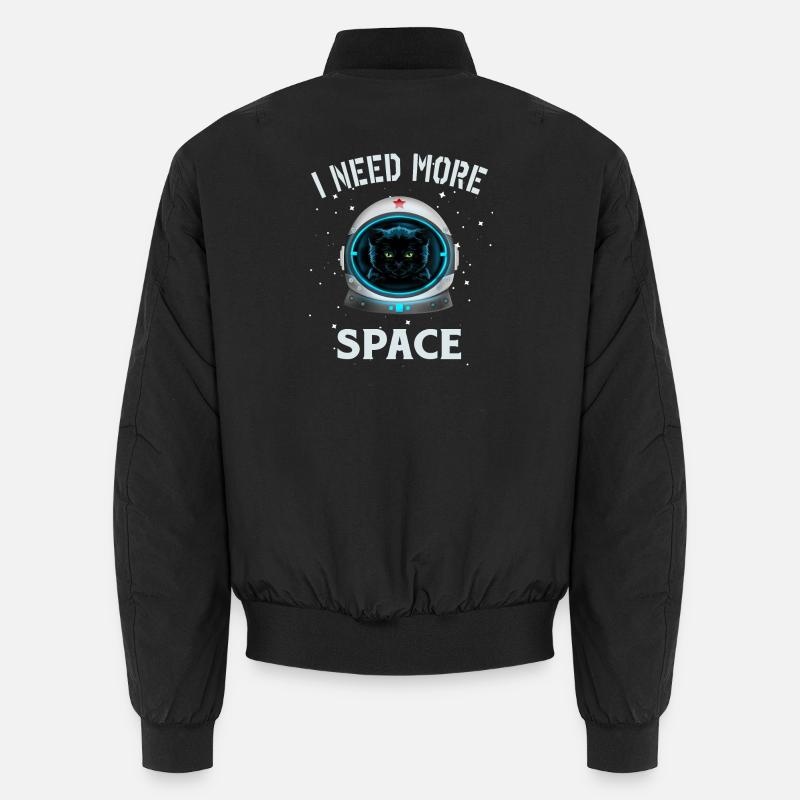 i need more space - Unisex Bomber Jacket - black