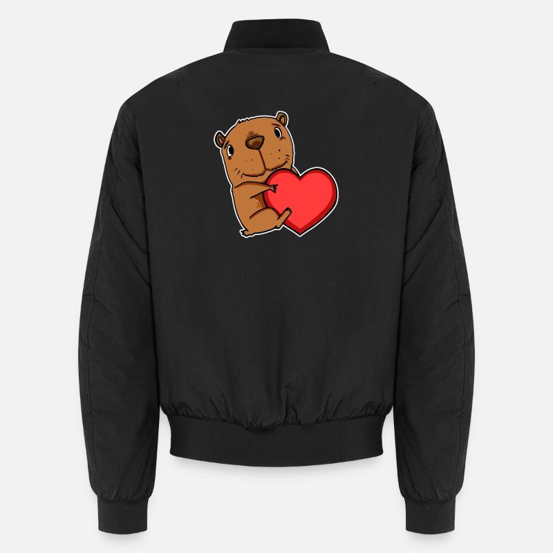 Motif de cœur Capybara capybara Bomber unisexe