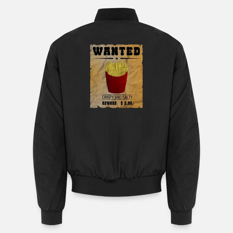 Recherché - Frites - Pommes - Bomber unisexe - noir