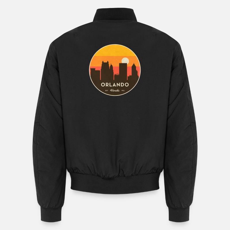 Coucher de soleil de la Skyline d’Orlando Bomber unisexe