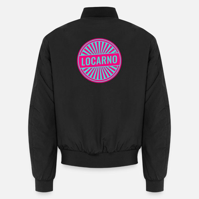 Locarno Neon Round Stamp Unisex Bomber Jacket