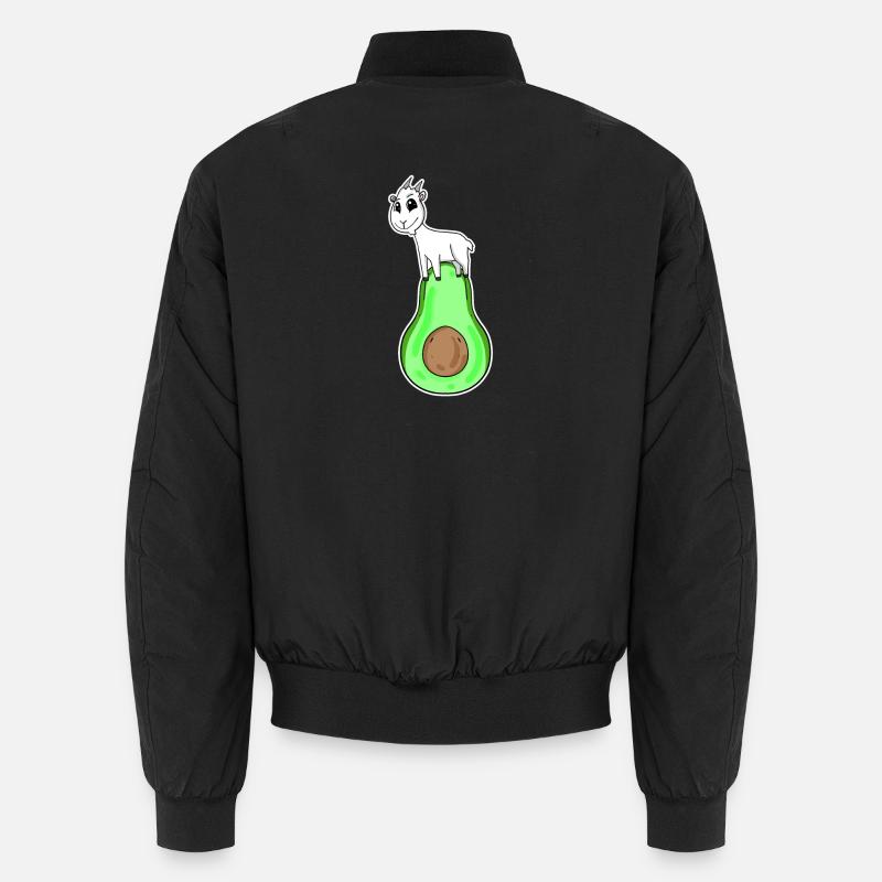 Ziegenbock auf Avocado Unisex Bomberjacke