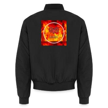 aries - Unisex Bomber Jacket - black - Back - AI Model Male 185 light (185cm)