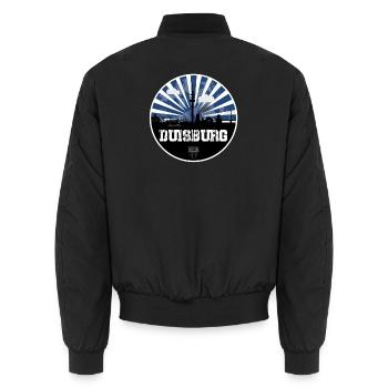 Duisburg Skyline Heimspiel - Unisex Bomberjacke - Schwarz - Hinten - AI Model Male 185 light (185cm)