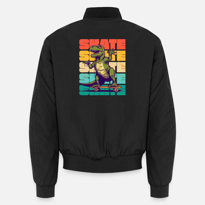 Skateboarding Cool Skateboarder T Rex Dinosaurier Unisex Bomberjacke